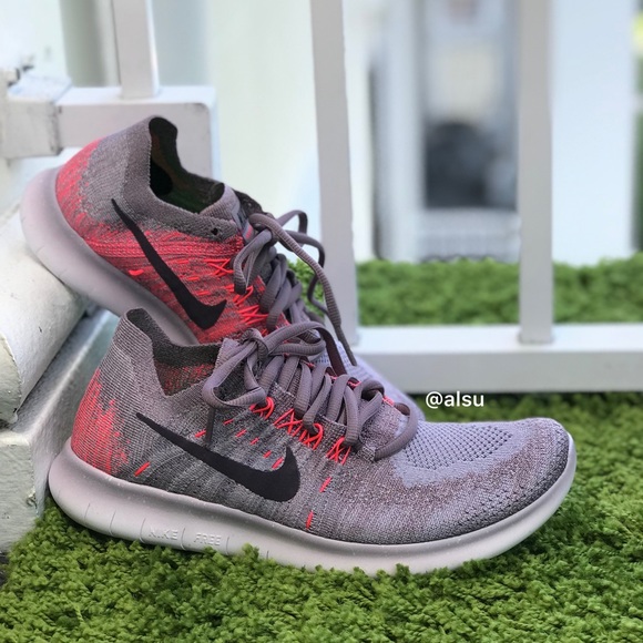 NWT Nike Free Rn Flyknit 2017 Port Wine WMNS - Picture 2 of 7
